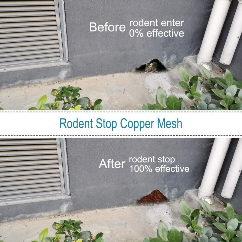 Copper Anti Rodent Mesh for Slugs Snails Mice and Birds, 6 m