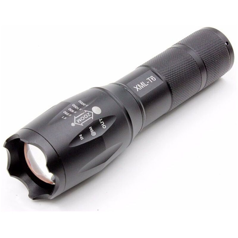 2 Pack LED Torch 1000 Lumens Zoomable Flashlight 5 Modes