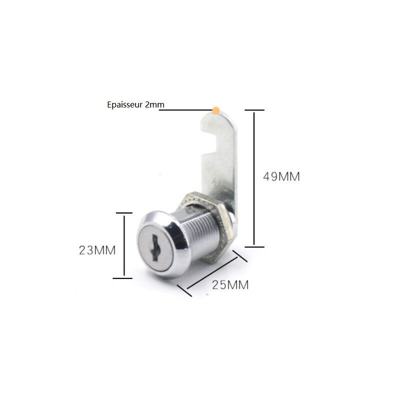 4 Pcs Cylinder Furniture Locks for Cupboards Cabinets and Wardrobes, 25 mm