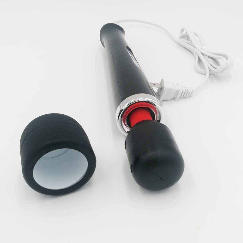 Tutuviw 10 Speeds Wired Powerful Handheld Electric Back Massager with Strong Vibrations, Personal Therapy Massager for Muscle Aches, Sports Recovery, Body Pain (Black) Black