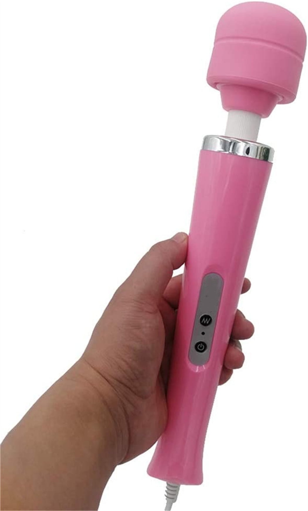 Tutuviw 10 Speeds Wired Powerful Handheld Electric Back Massager with Strong Vibrations, Personal Therapy Massager for Muscle Aches, Sports Recovery, Body Pain (Black) Pink
