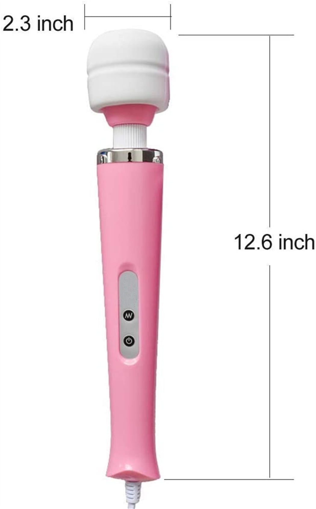 Tutuviw 10 Speeds Wired Powerful Handheld Electric Back Massager with Strong Vibrations, Personal Therapy Massager for Muscle Aches, Sports Recovery, Body Pain (Black) Pink