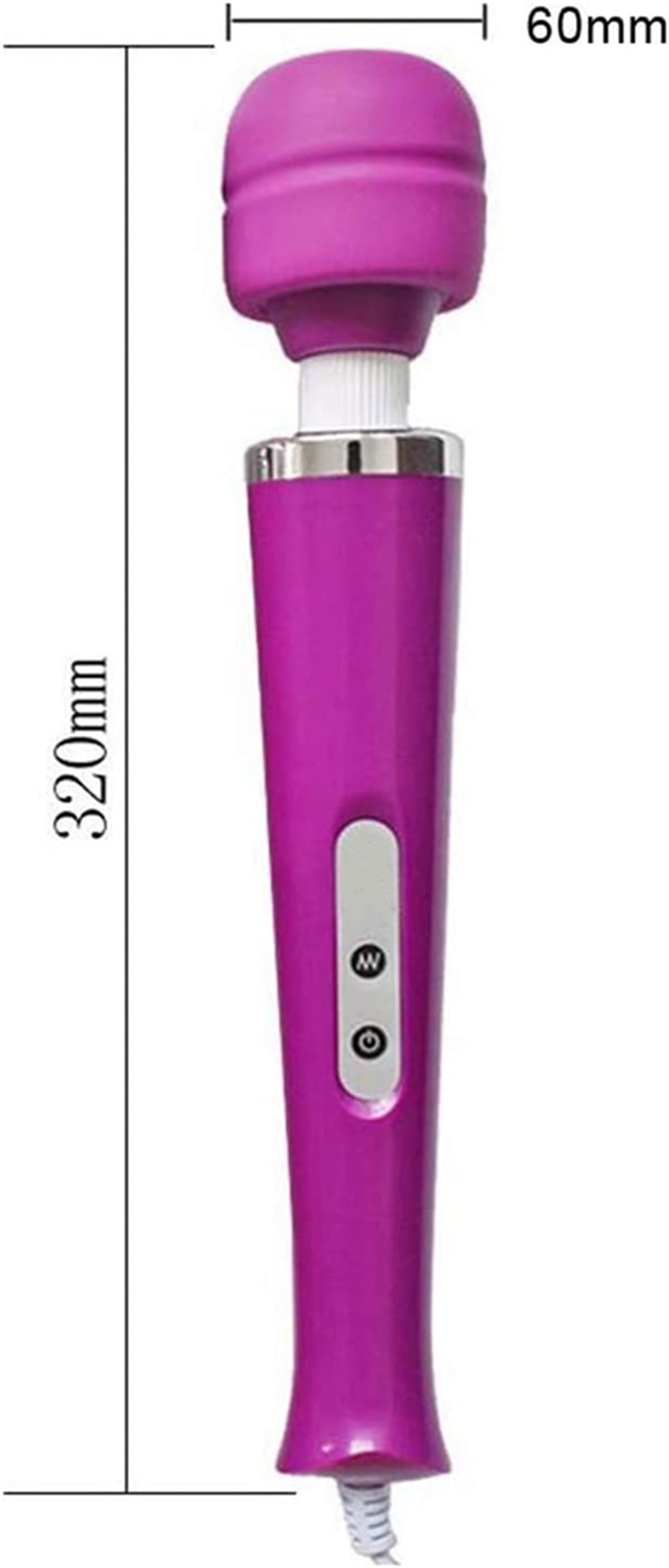 Tutuviw 10 Speeds Wired Powerful Handheld Electric Back Massager with Strong Vibrations, Personal Therapy Massager for Muscle Aches, Sports Recovery, Body Pain (Black) Purple