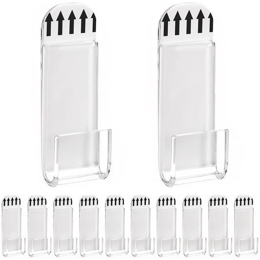No Drill Vinyl Record Wall Mount Display Shelf,Clear Acrylic Vinyl Holder,Wall Mount Album Storage Shelves,Self Adhesive Wall Hangers Holder,for Home Office Living Room Decor 18 Pcs