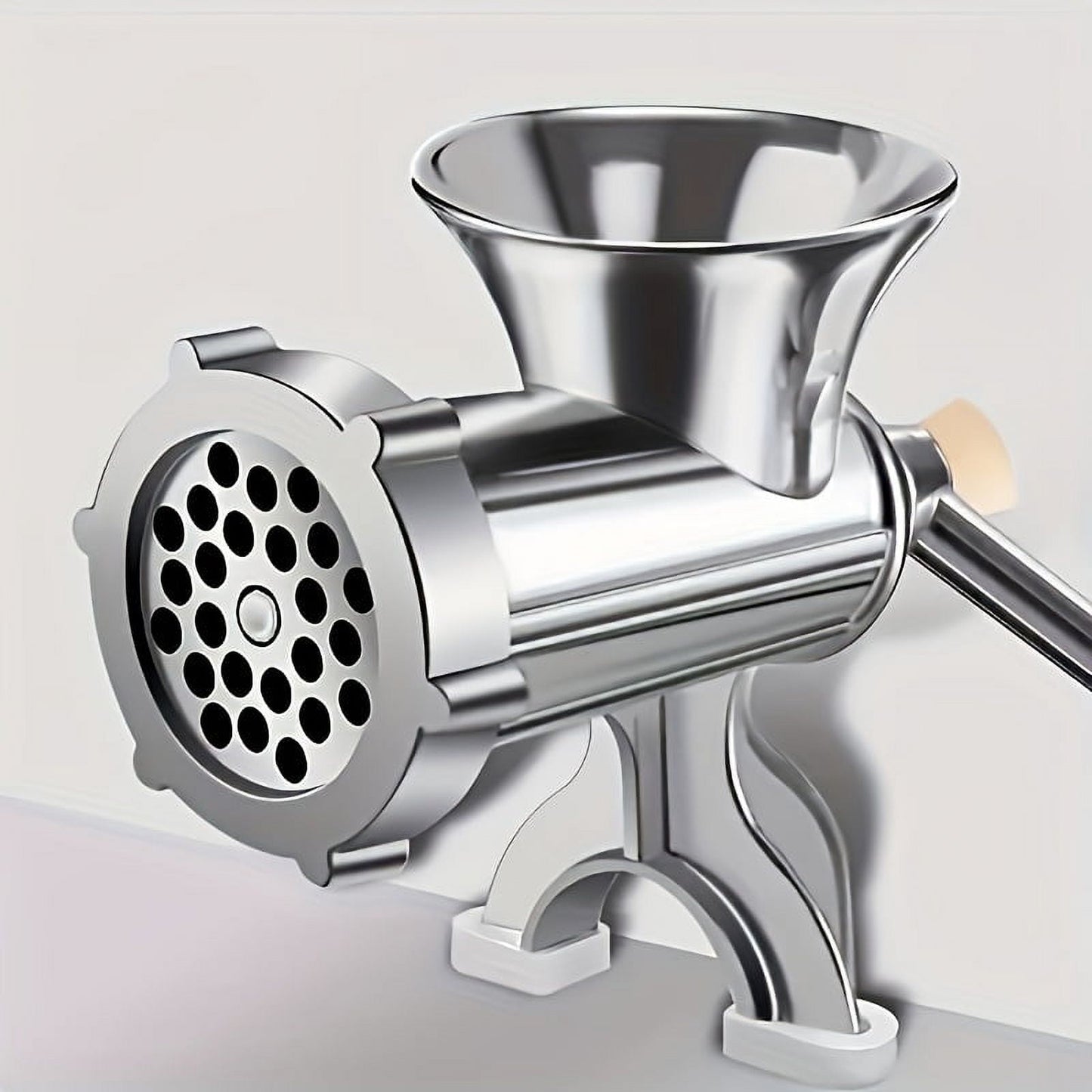 Stainless Steel Manual Meat Grinder With Tabletop Clamp - Heavy Duty Sausage Maker & Vegetable Crusher, Essential Kitchen Gadget