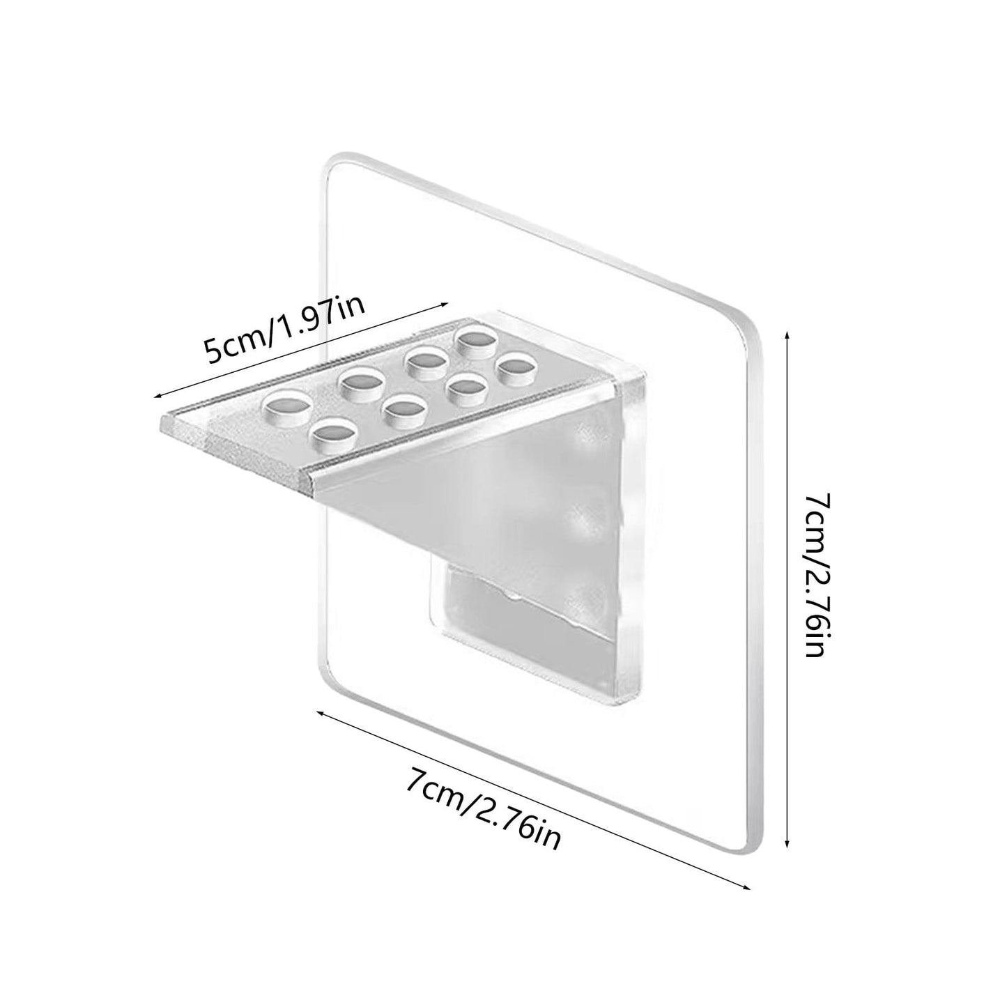 Adhesive Shelf Bracket, No-Drill Shelf Support Hooks, Clear Plastic Adhesive Wall-Mounted Bracket for Closet Cabinet Organization, Easy Instal(B) A