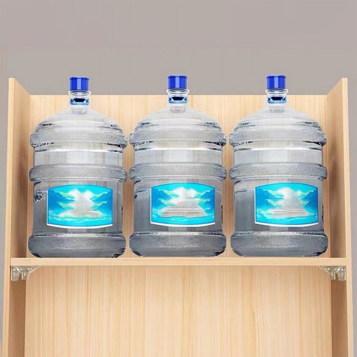 Adhesive Shelf Bracket, No-Drill Shelf Support Hooks, Clear Plastic Adhesive Wall-Mounted Bracket for Closet Cabinet Organization, Easy Instal(B) A