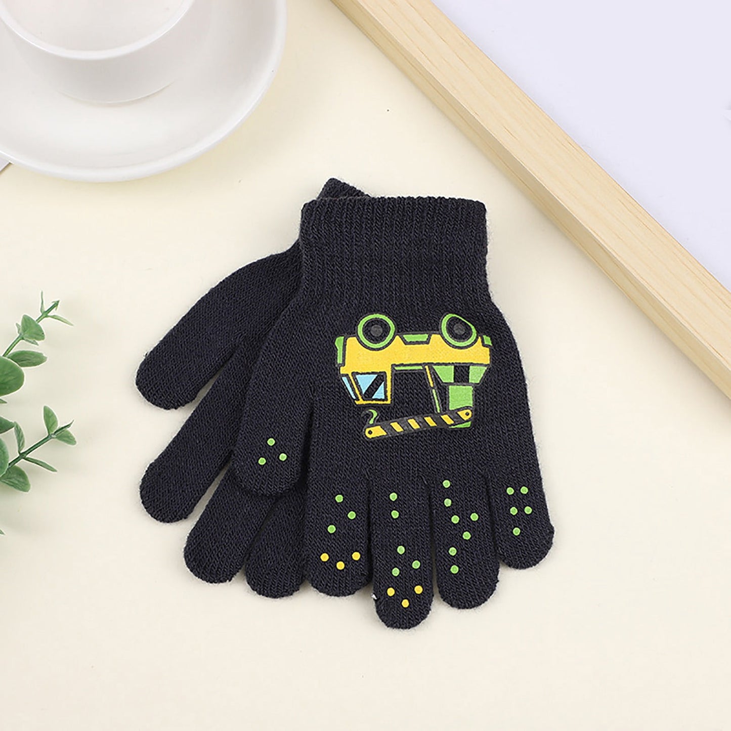 GXWEA 2T Gloves Kids Waterproof Gloves Kids Gloves Winter Gloves Thick Gloves Stretchy Warm Gloves Boys Girls 6-11 Year 5-12 years AHA4 kids snow gloves Black