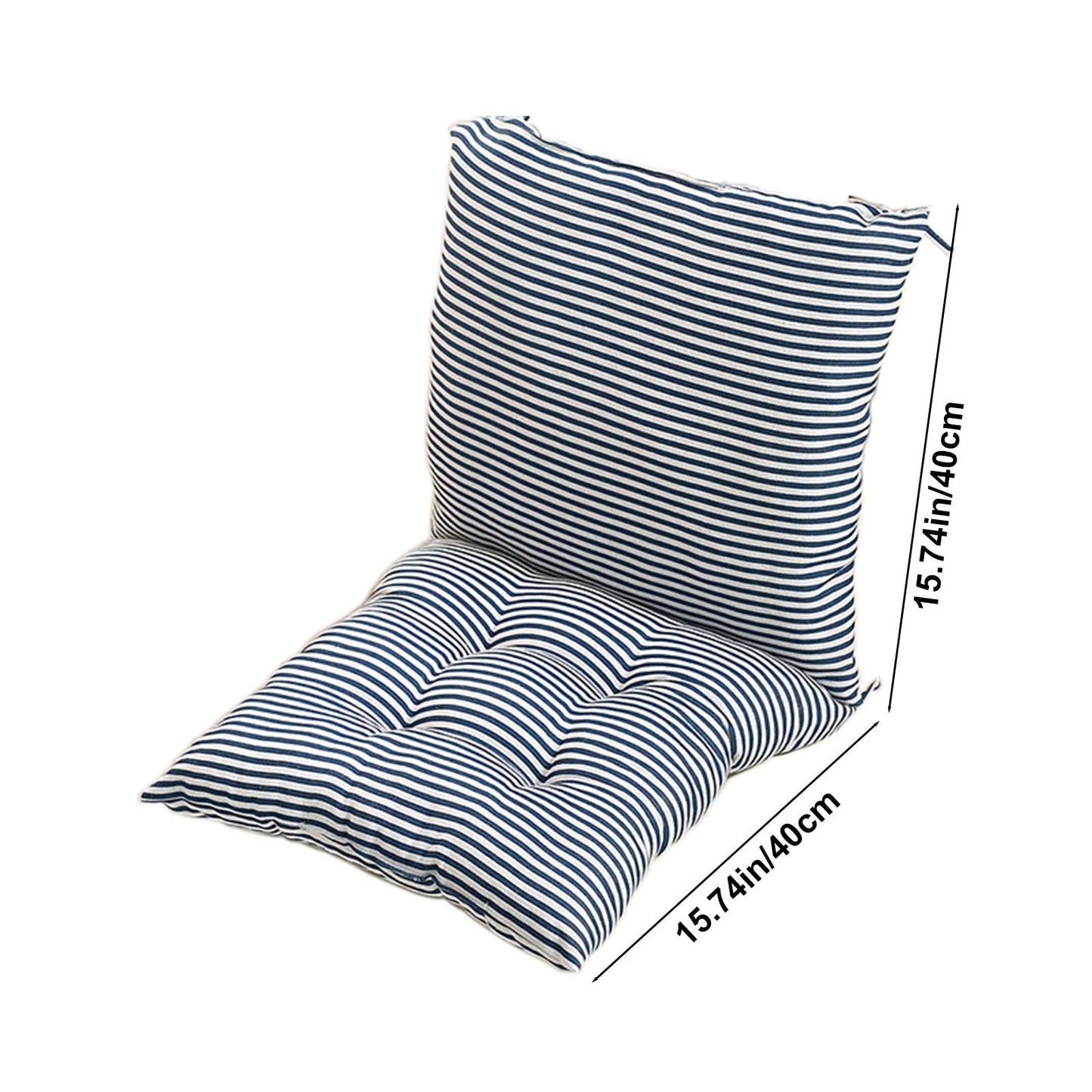 High Back Chair Cushions with Ties, 15.7" Indoor Outdoor Rocking Patio Chair Cushions, Non-skid No-Slip Onepiece Dining Chair Pad for Kitchen Dining Room Living Room Black