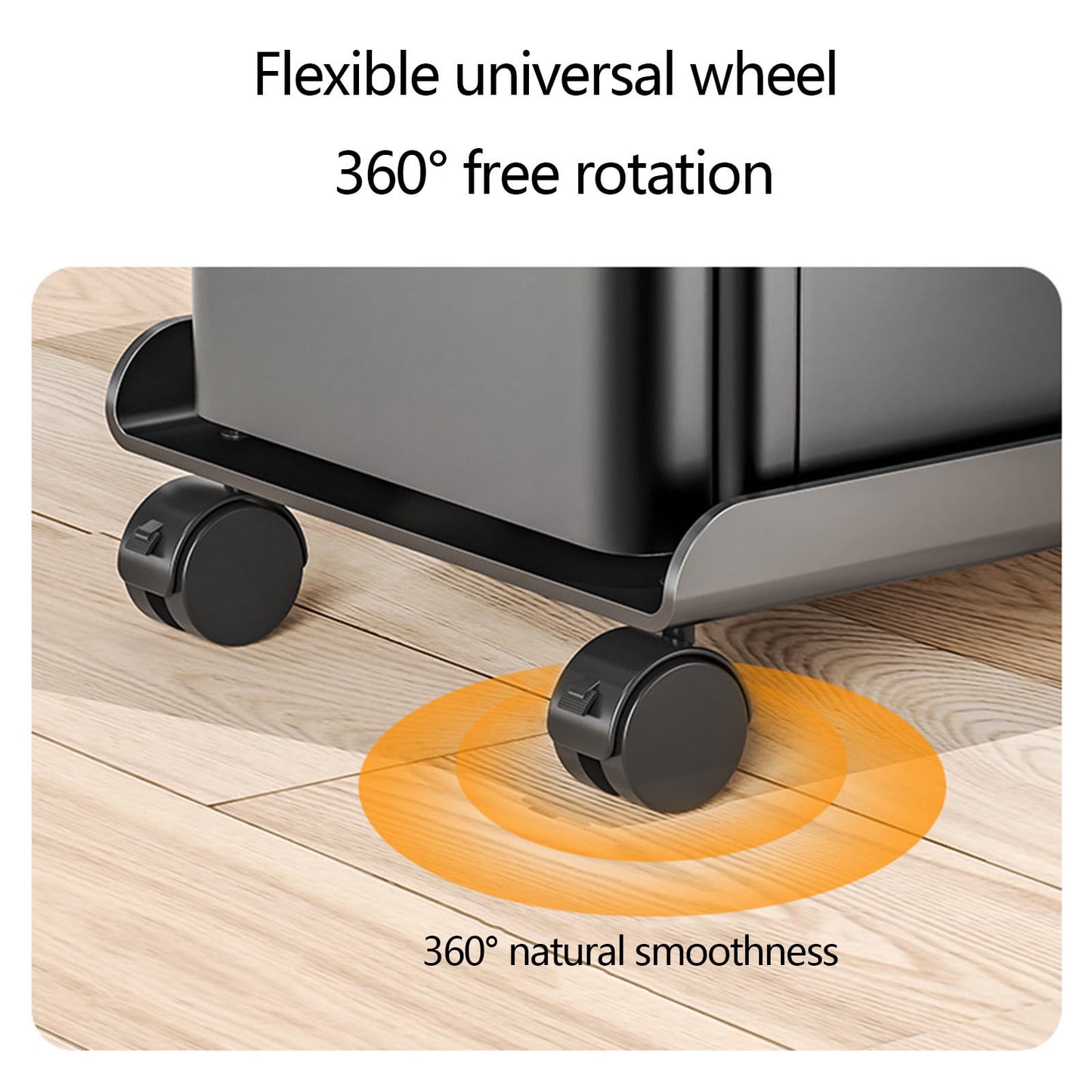 Adjustable Mobile CPU Stand, Ventilated Computer Tower Stand with 4 Caster Wheels, for PC Tower, Under Desk CPU Holder, PC Floor Cart Computer Riser for Gamers Black