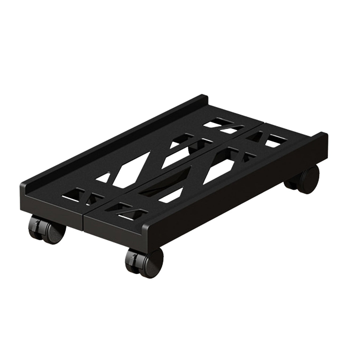 Adjustable Mobile CPU Stand, Ventilated Computer Tower Stand with 4 Caster Wheels, for PC Tower, Under Desk CPU Holder, PC Floor Cart Computer Riser for Gamers White