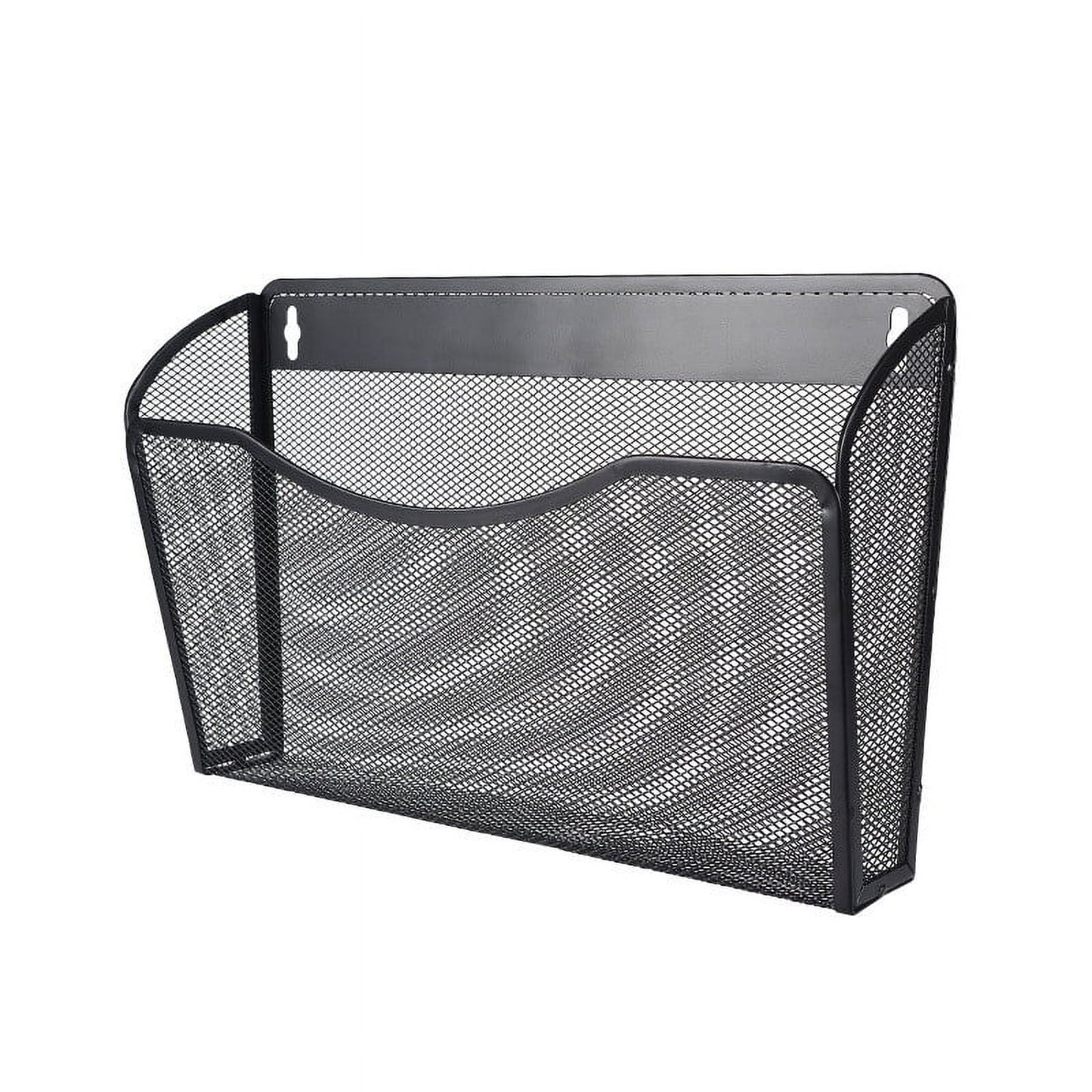 Tutuviw Wall Mount File Organizer Metal Letter Size Black