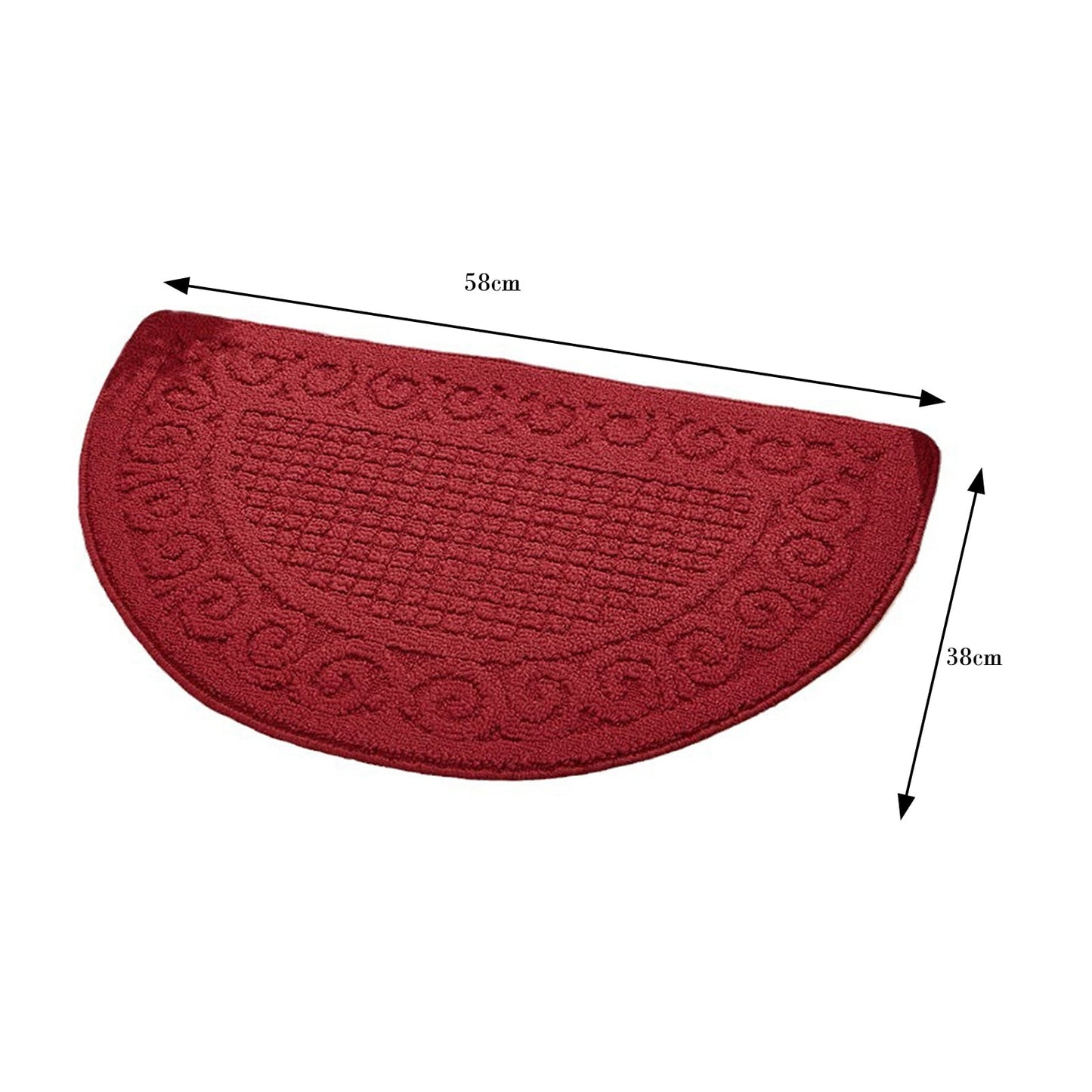 sunsanly Doormat Semi-Circle Shape Anti-slip Absorbs Moisture And Dirt Wear-resistant Indoor Entrance Door Mat Living Room Kitchen Bathroom Entryway Carpet 1pc Blue