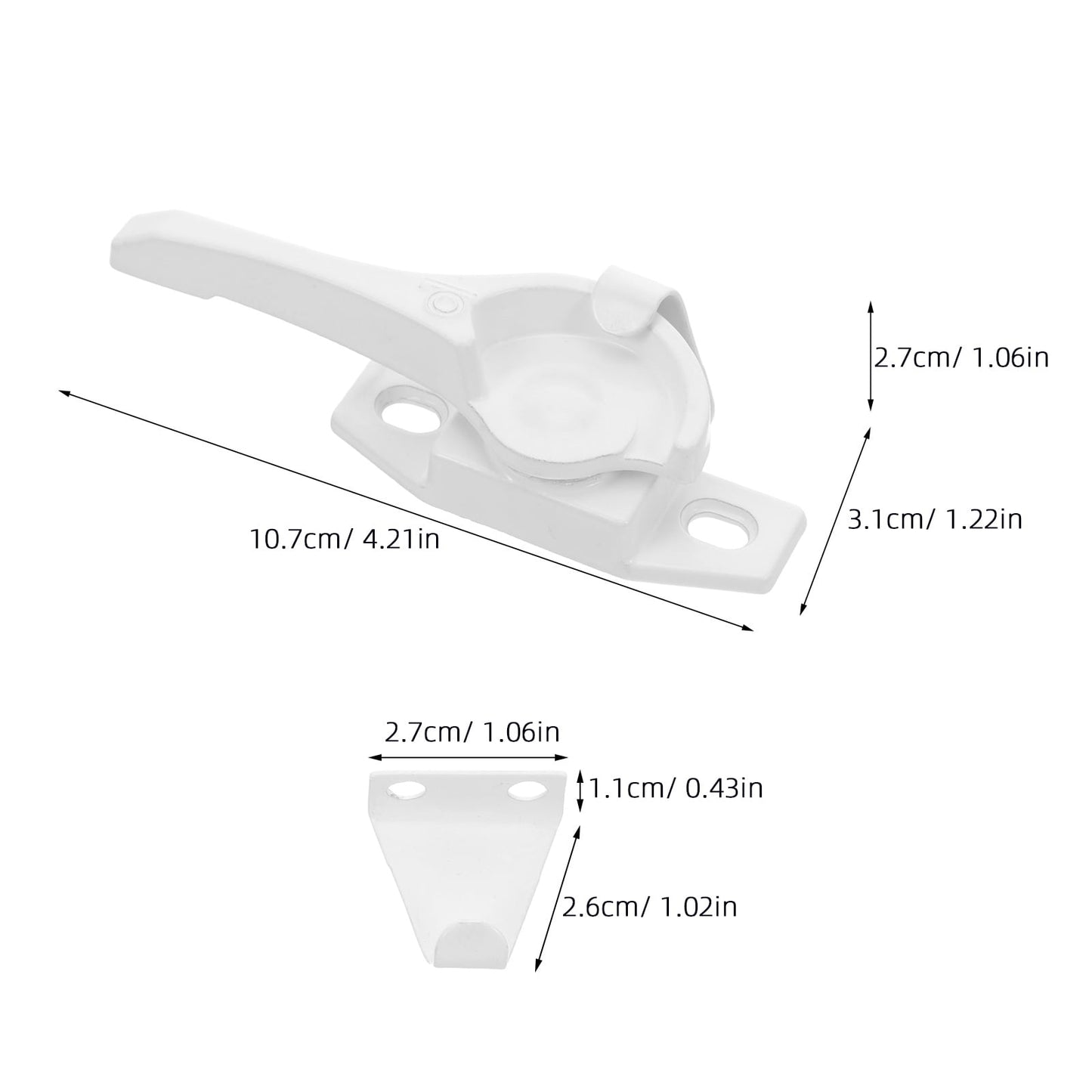 HOOWIFFY Aluminum Sliding Window Lock, and Stylish Design, Easy to Install, Includes 4 Sets for Secure