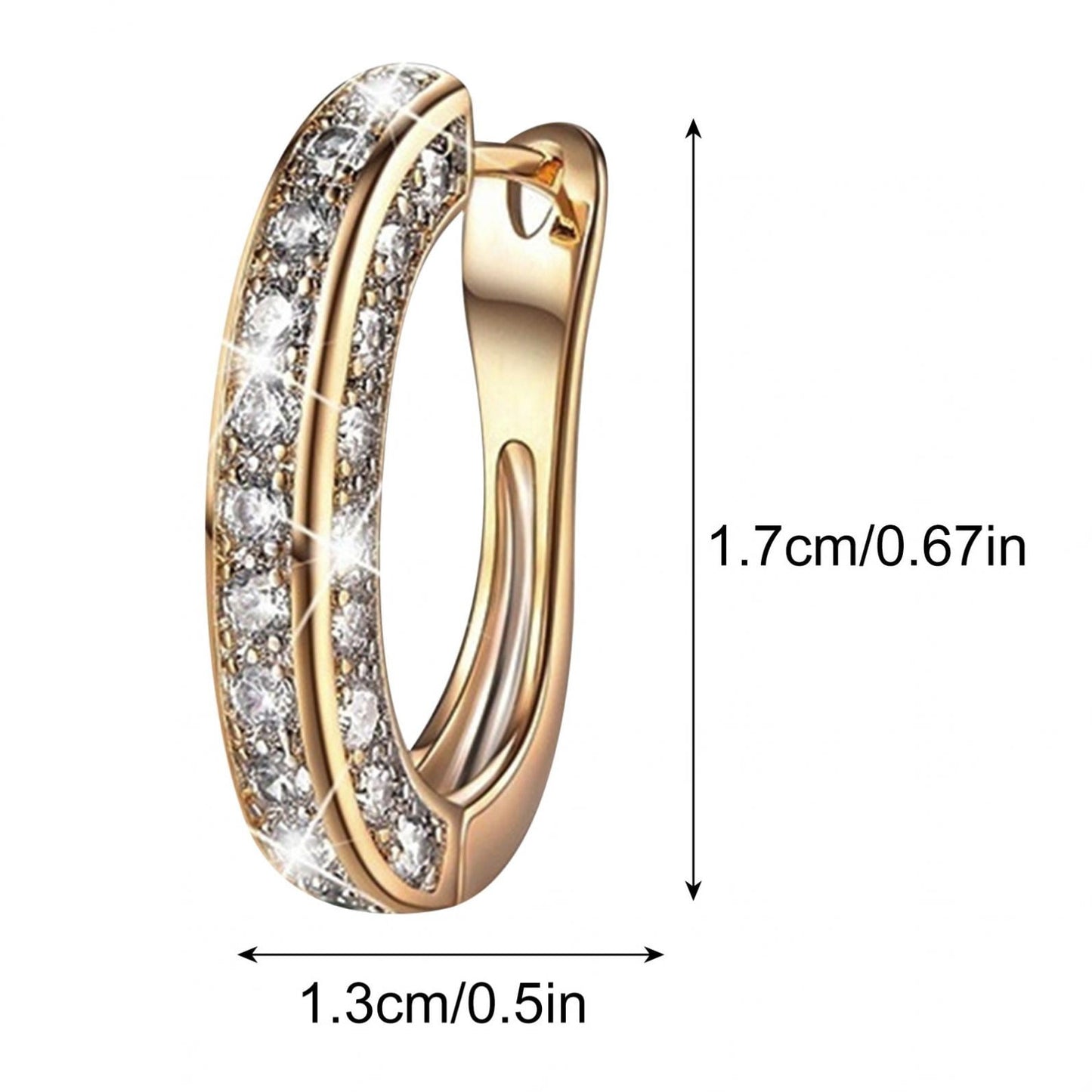 Chmadoxn 925 Hoop Earrings for Women Silver Women Hoop Earrings Set with GH Created Moissanite gold