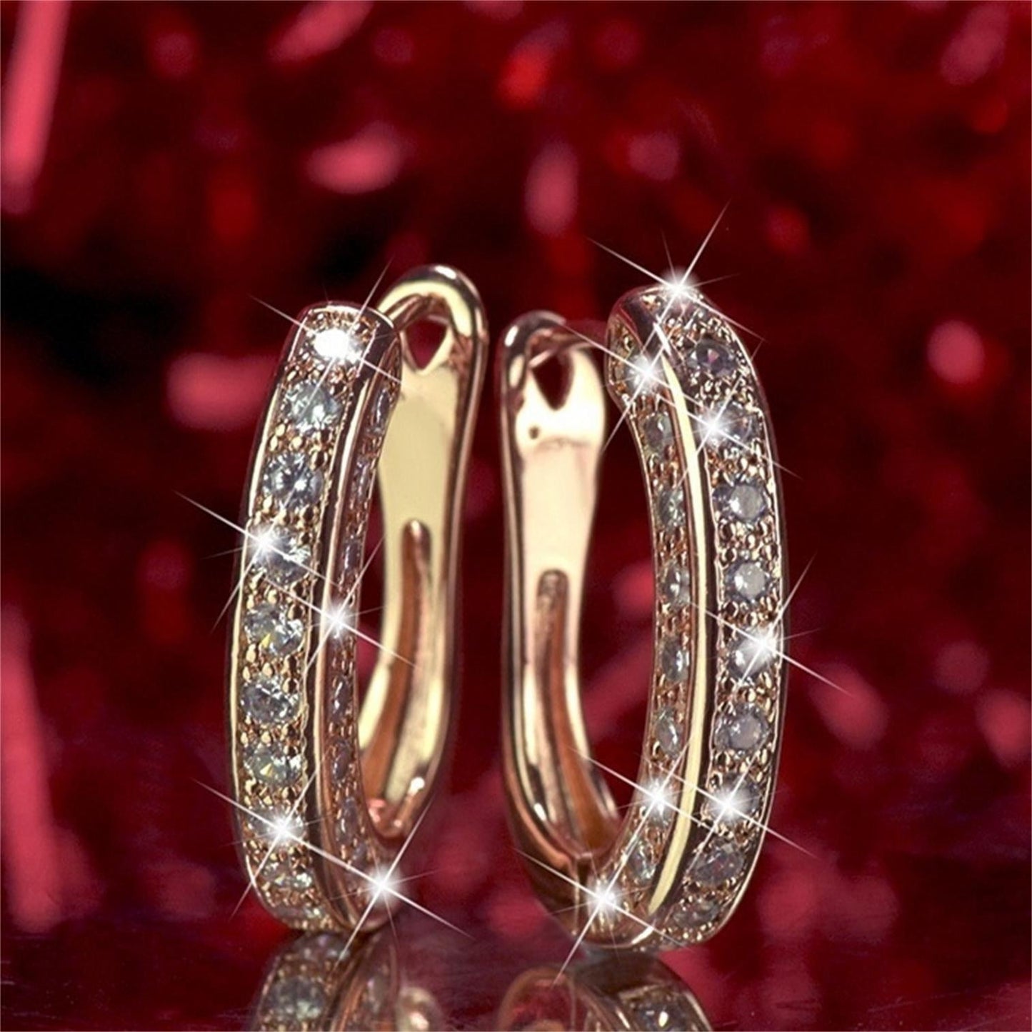 Chmadoxn 925 Hoop Earrings for Women Silver Women Hoop Earrings Set with GH Created Moissanite gold,silver,rose gold
