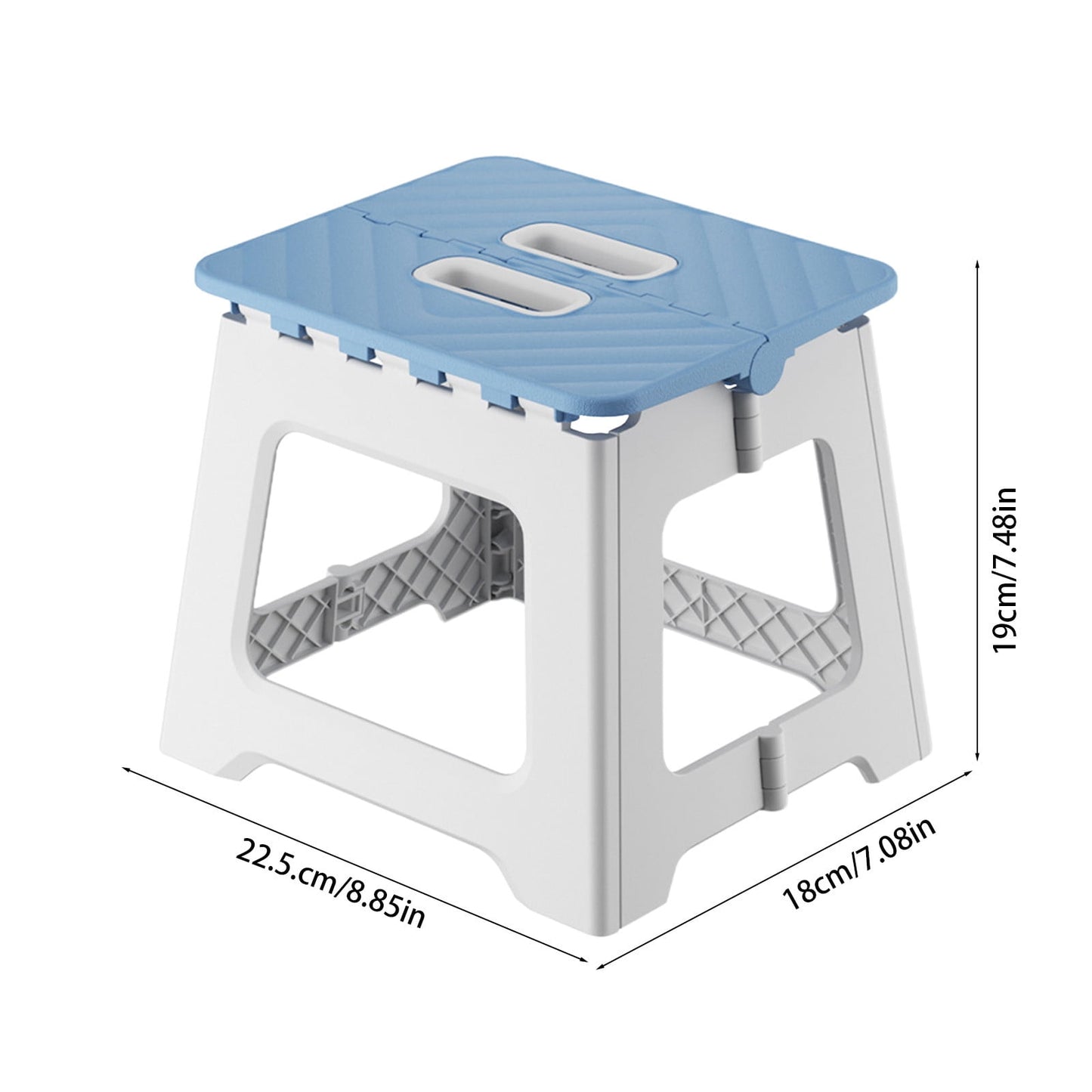 Darzheoy Adult Folding Step Stool, Foldable Stool, Suitable for Living Room, Kitchen, and Bathroom, Portable Travel Stool Blue