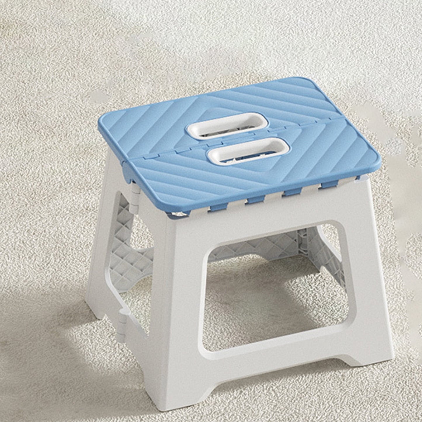 Darzheoy Adult Folding Step Stool, Foldable Stool, Suitable for Living Room, Kitchen, and Bathroom, Portable Travel Stool Blue