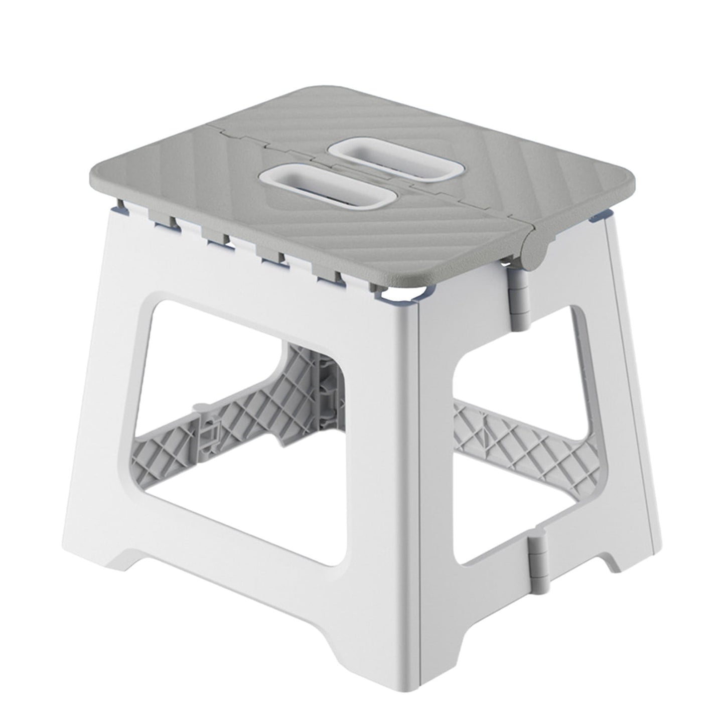 Darzheoy Adult Folding Step Stool, Foldable Stool, Suitable for Living Room, Kitchen, and Bathroom, Portable Travel Stool Gray