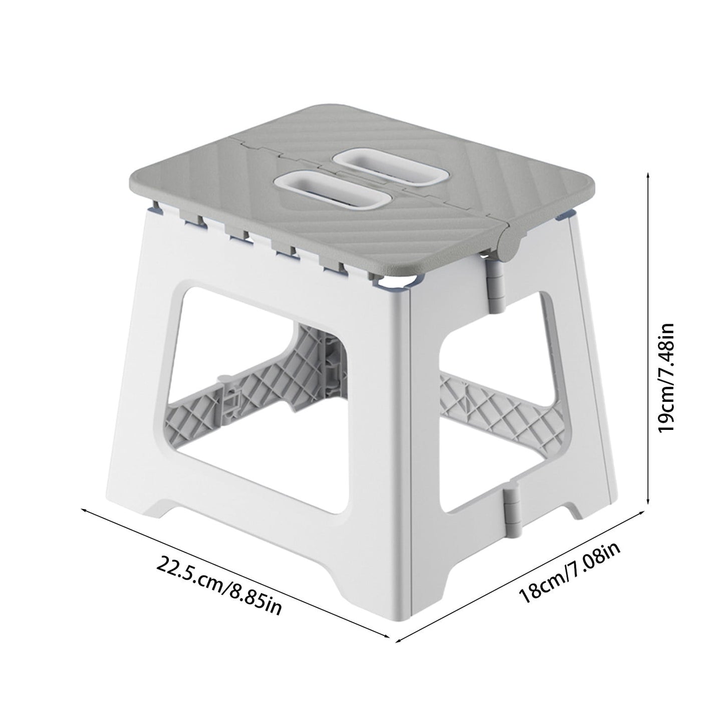 Darzheoy Adult Folding Step Stool, Foldable Stool, Suitable for Living Room, Kitchen, and Bathroom, Portable Travel Stool Gray