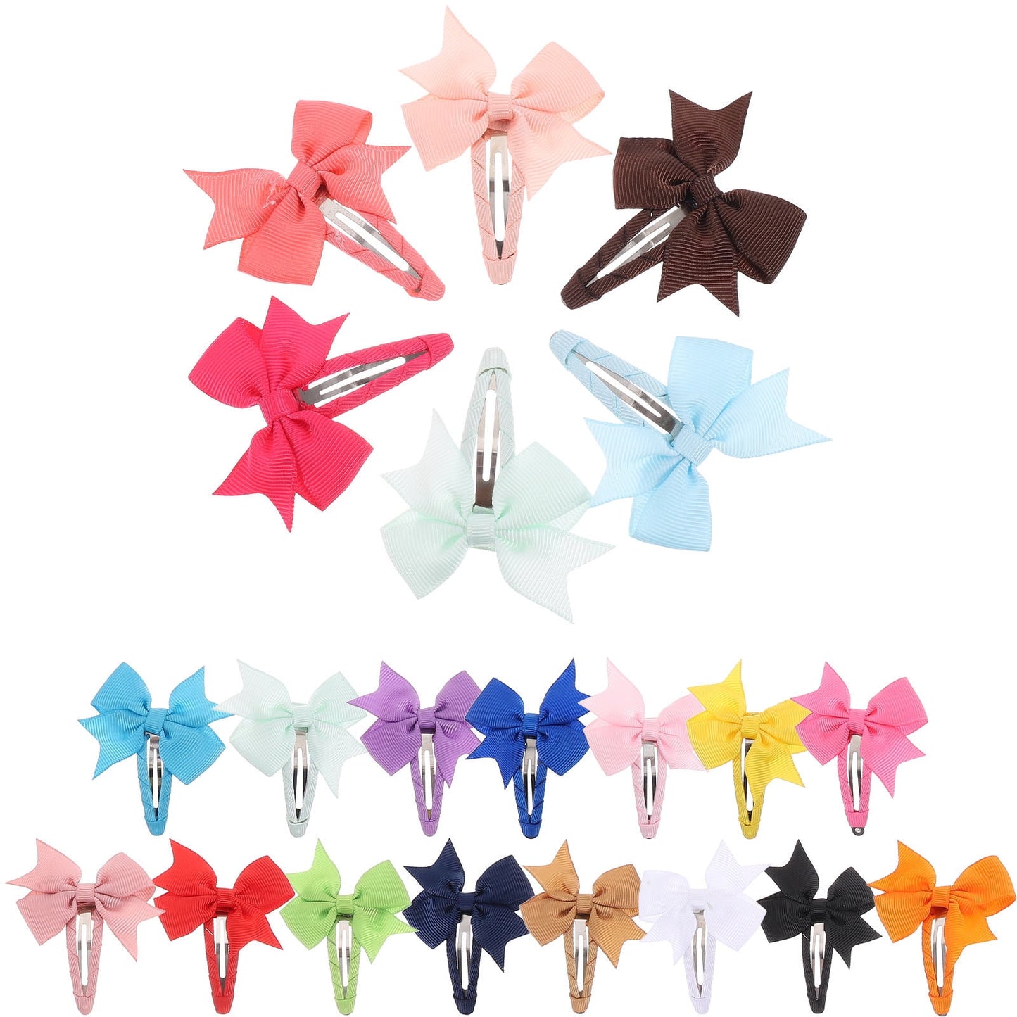 SKISUNO Decorative Hair Clip Girls 20Pcs 2.8X2.2In