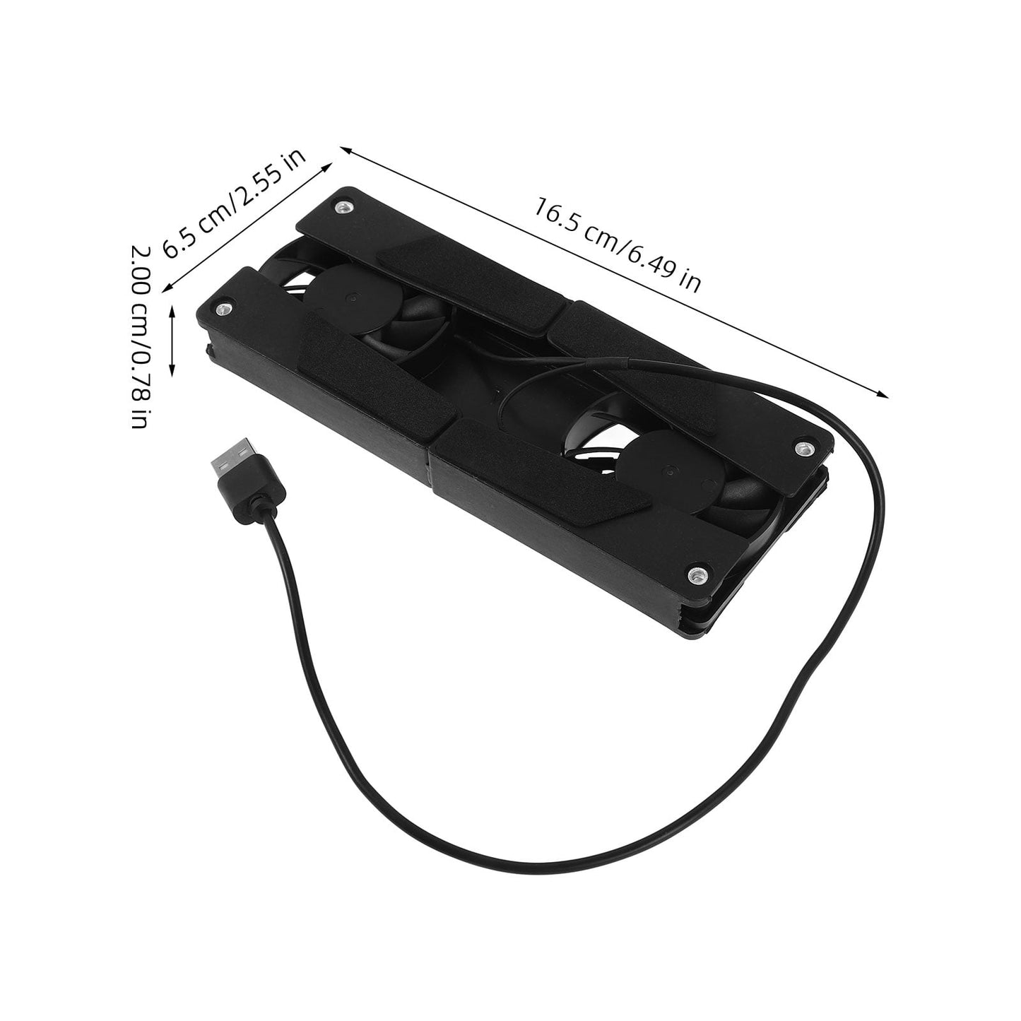 WHAMVOX Laptop Cooling Pad with Fan, Notebook Cooler Radiator Ventilation, Black, Efficient Heat Dissipation