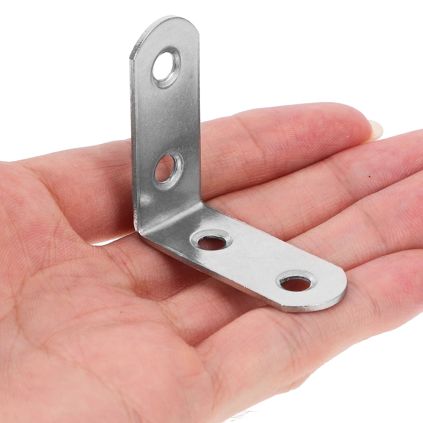 WHAMVOX 16 Sets Angle Brackets for Shelves 90 Degree Corner Brace Braces Silver