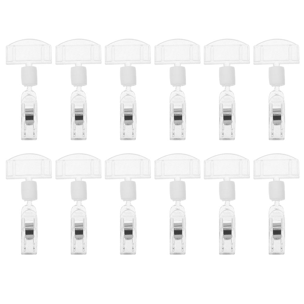 WHAMVOX 16 Pcs Name Tag Clips for Badges Holder with Display Transparent