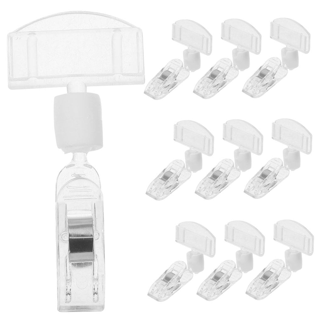 WHAMVOX 16 Pcs Name Tag Clips for Badges Holder with Display Transparent