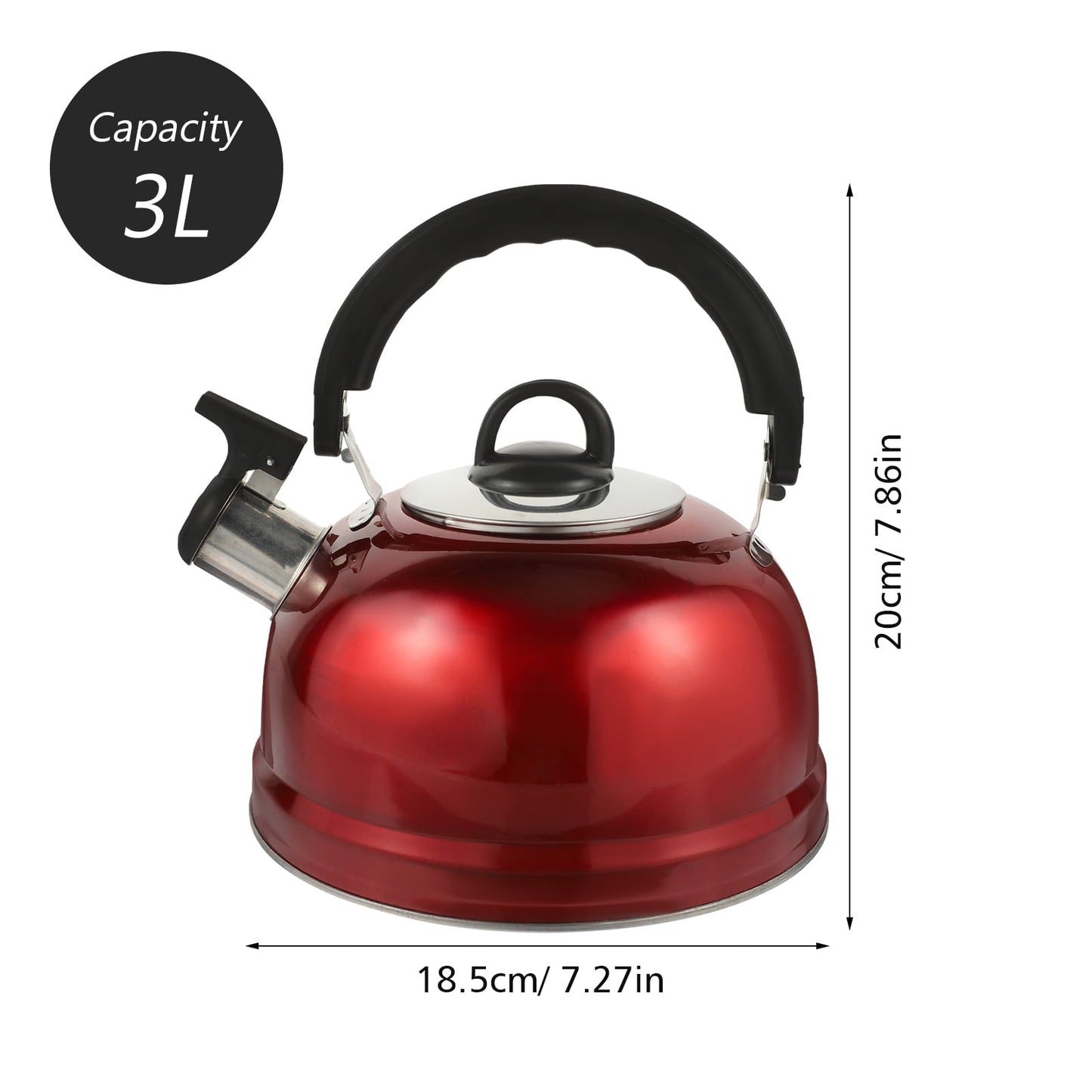HOOWIFFY Whistling 1Pack 9.1In Tea Kettles Stovetop Whistling