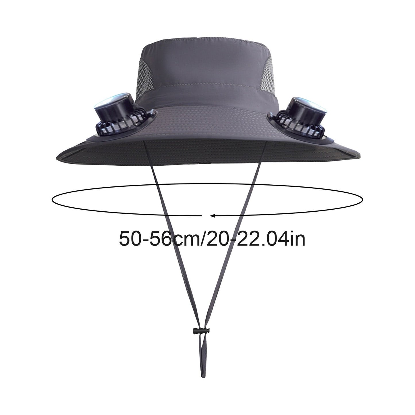 Darzheoy Solar Fan Hat Wide Brim Solar Fan Hat Outdoor Wide Brim Sun Hat with Solar Fan Fishing Hat, Removable & USB Charging Fan D-Gray