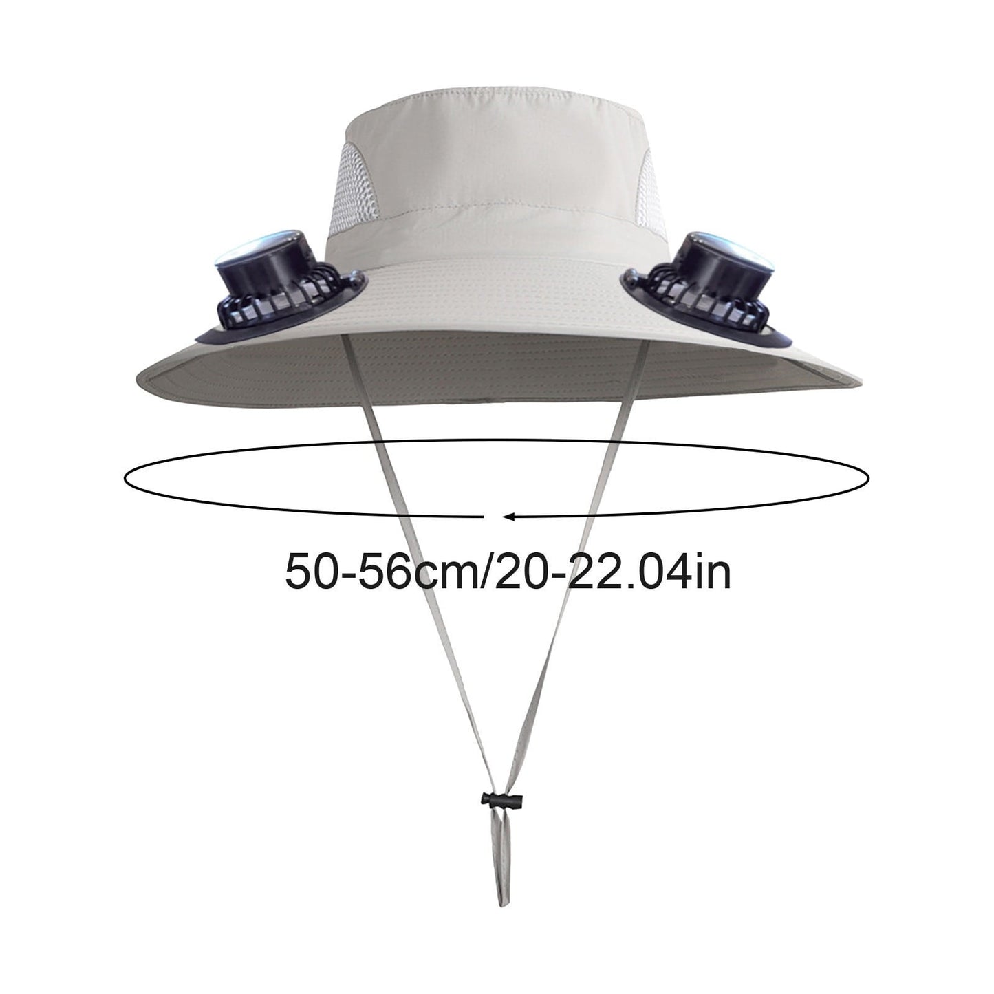 Darzheoy Solar Fan Hat Wide Brim Solar Fan Hat Outdoor Wide Brim Sun Hat with Solar Fan Fishing Hat, Removable & USB Charging Fan D-White