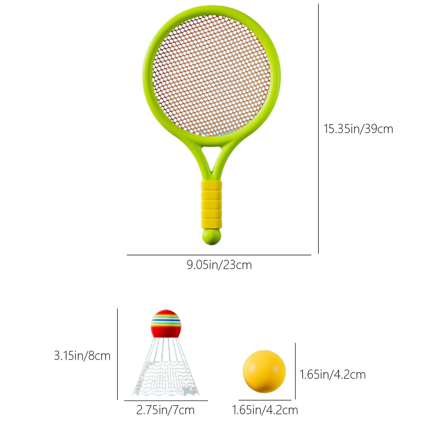 Chmadoxn Kids Badminton & Tennis Set - Racket Family Sports Gift with Balls， Lightweight Beginner Gear for Ages 6-12, Indoor/Outdoor Play Blue 1