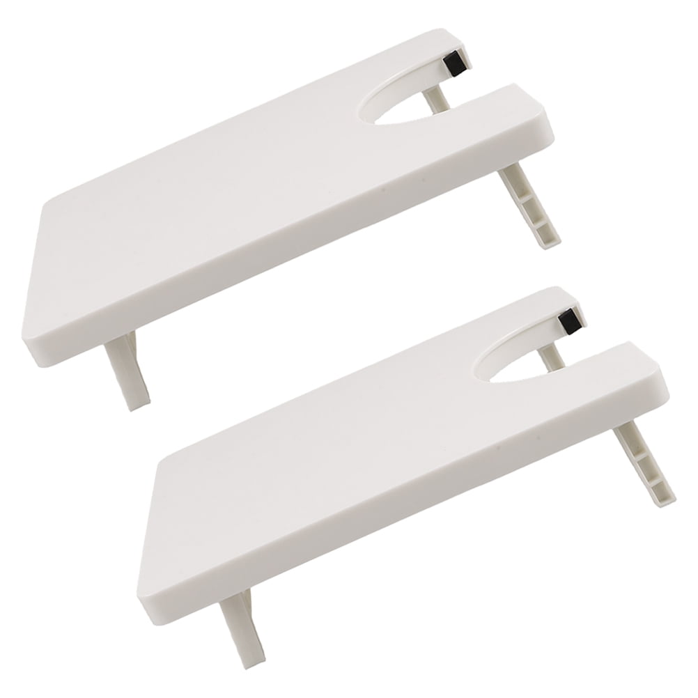 HOOWIFFY 2-Pack White Plastic Sewing Machine Extension Tables with Expanded Workspace for Crafting and Sewing Projects