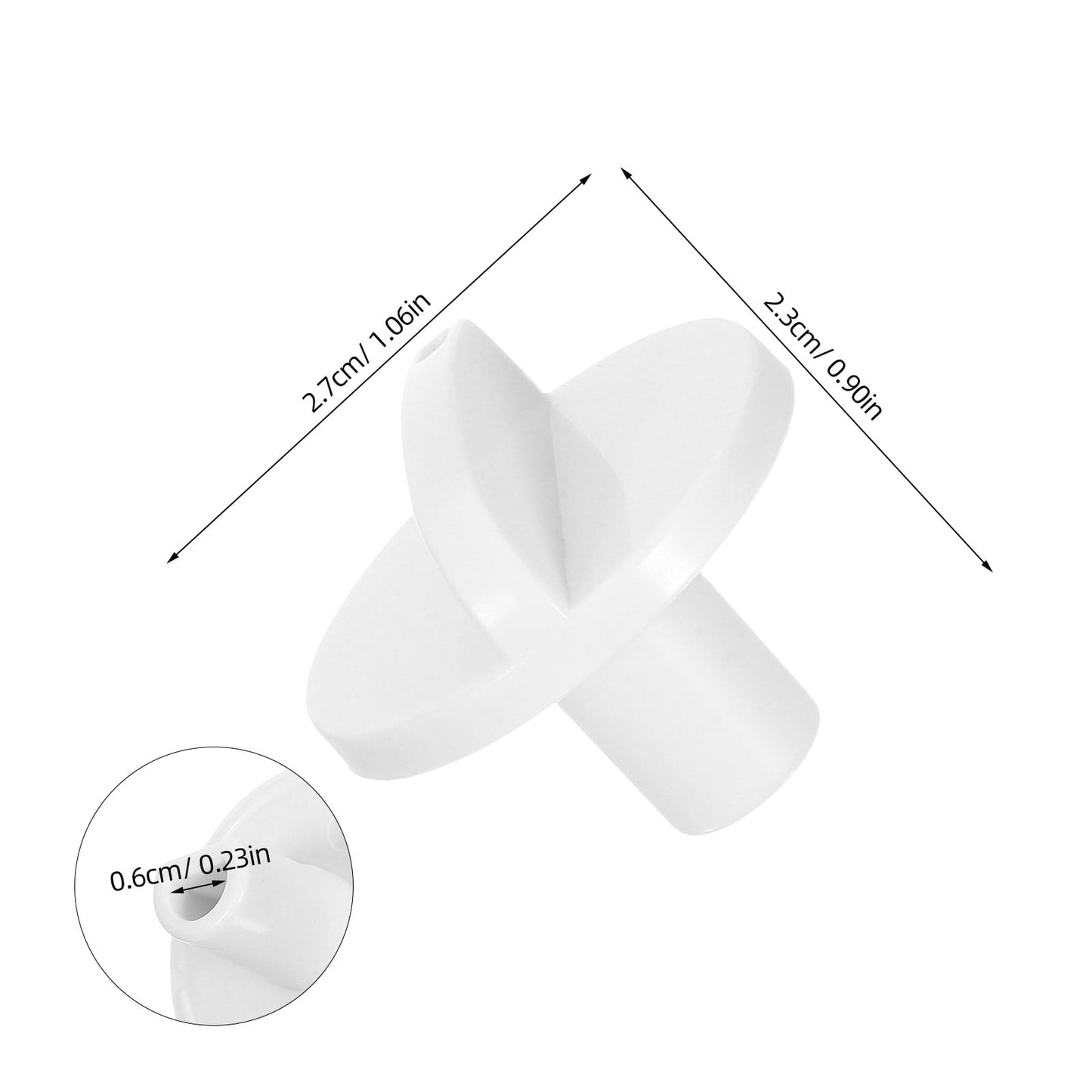 HOOWIFFY Appliance Temperature Knob Thermostat Control Knob Plastic White 1Pcs for Display Cabinet