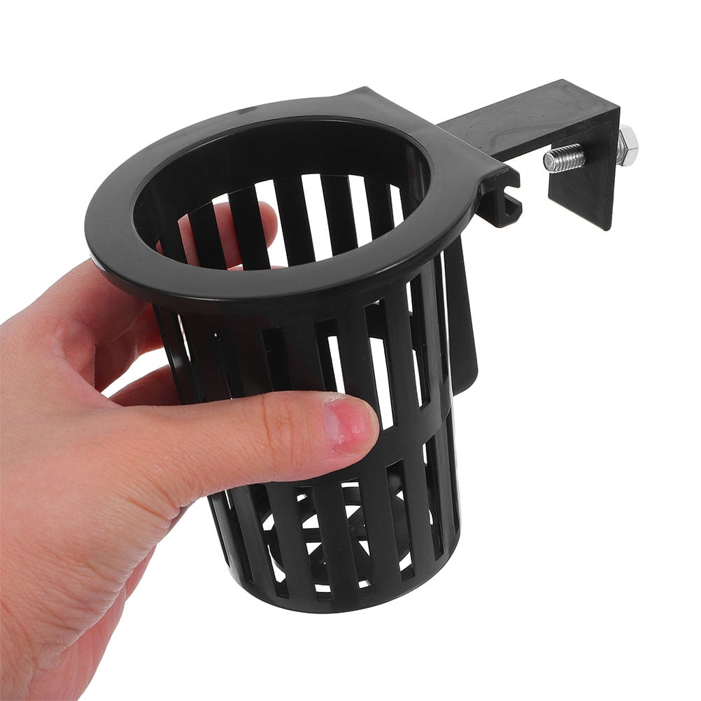 HOOWIFFY 6Pcs Black Fish Tank Plant Holder for Hydroponic Aquatic Plants with Slots