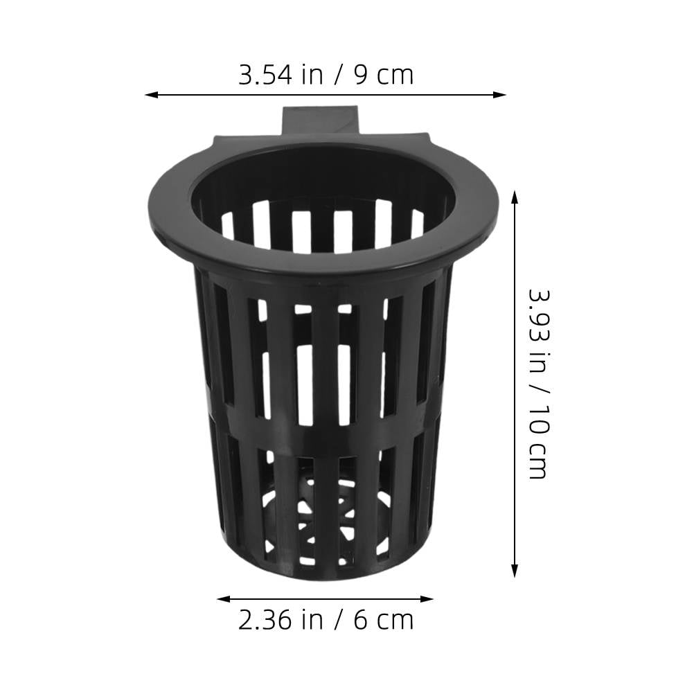 HOOWIFFY 6Pcs Black Fish Tank Plant Holder for Hydroponic Aquatic Plants with Slots
