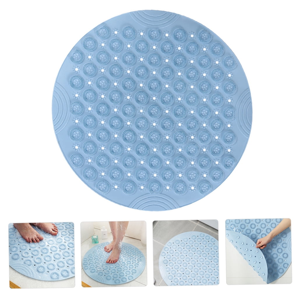 HOOWIFFY PVC Foot Cleaner Mat with Acupoint Massage for Home Use, Non- Bath Shower Floor Mat, 1 Pc