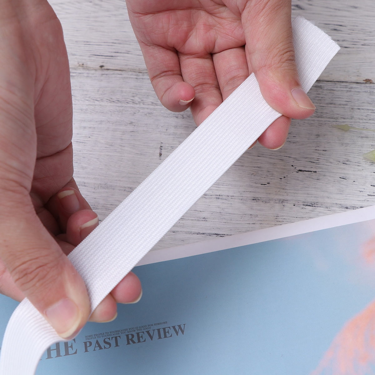 HOOWIFFY White Sewing Basting Tape for Elastic Band, 1 Roll - and Easy to Use Sewing Accessory