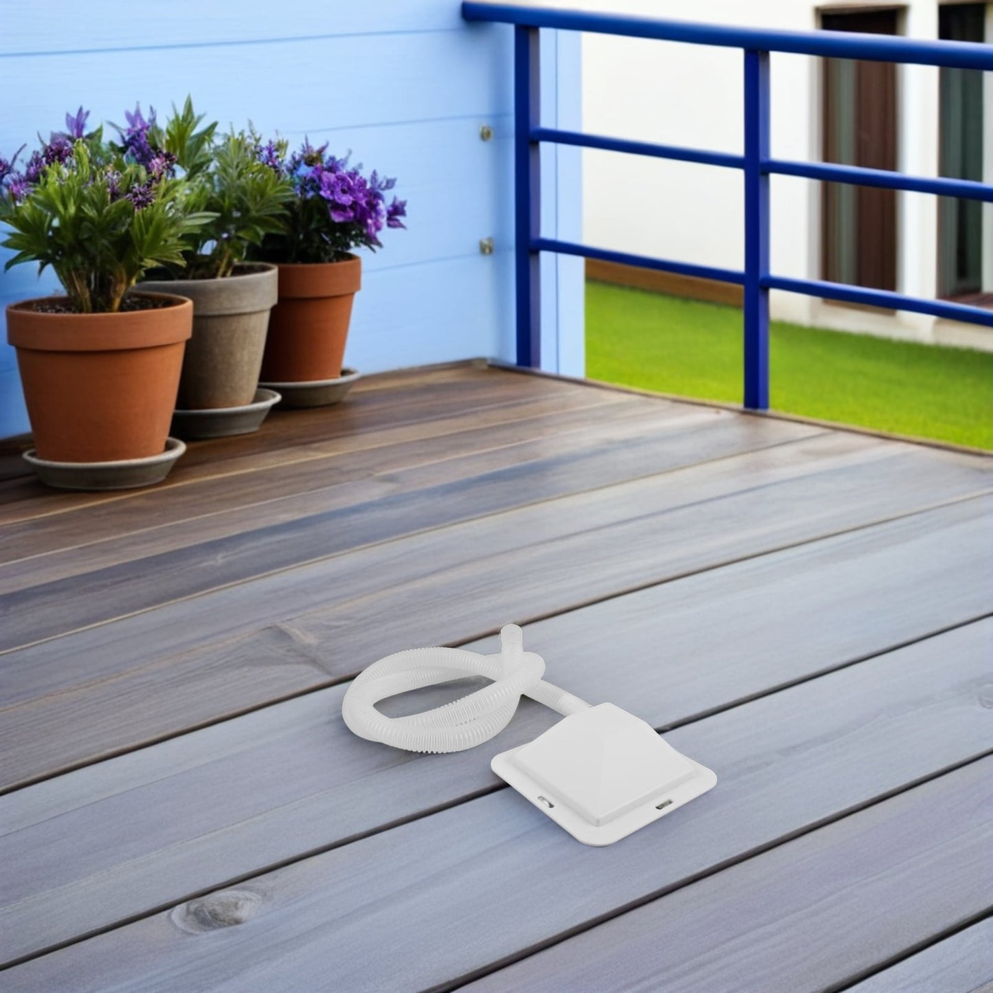 HOOWIFFY Air Conditioner Drip Pan Set with Plastic Drain Tray and Hose, Efficient Water Catcher for AC Units