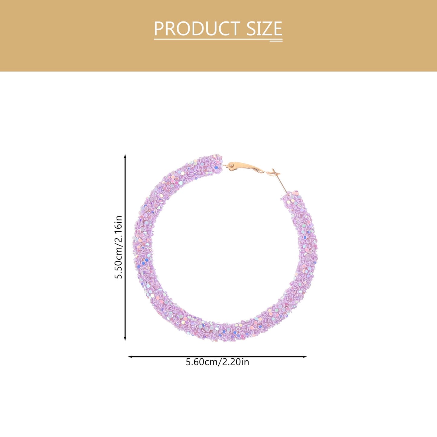 HOOWIFFY oversized earrings for women Violet 1 Pair