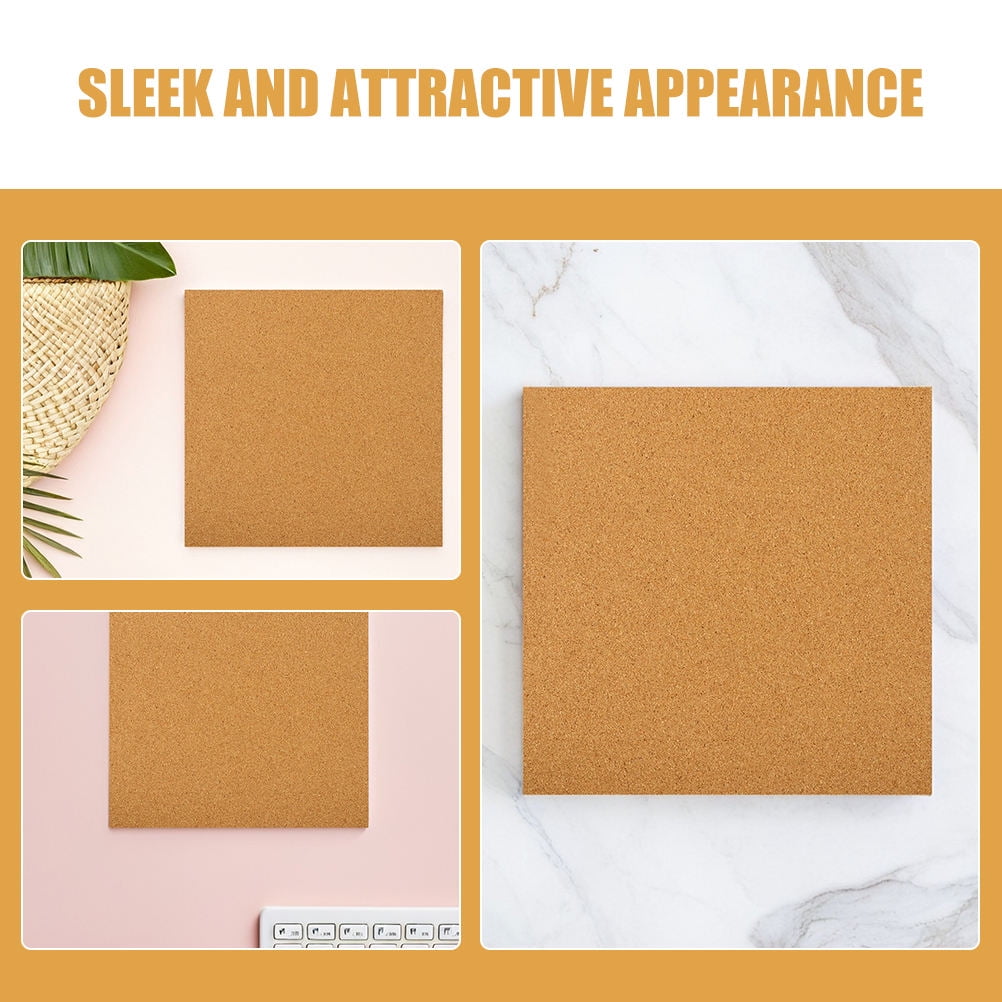 HOOWIFFY 5Pcs Sound Insulation Cork Board Tiles with Self Adhesive Backing for Wall Decor