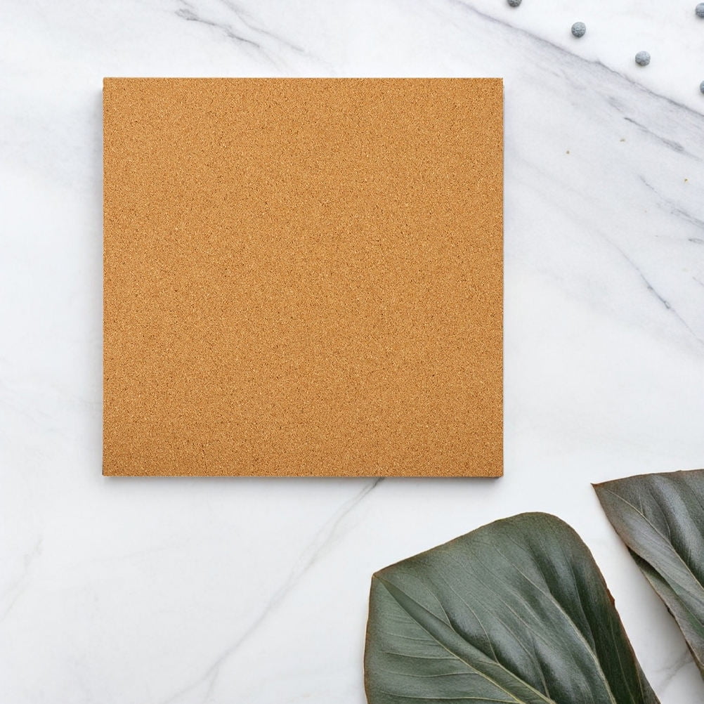 HOOWIFFY 5Pcs Sound Insulation Cork Board Tiles with Self Adhesive Backing for Wall Decor