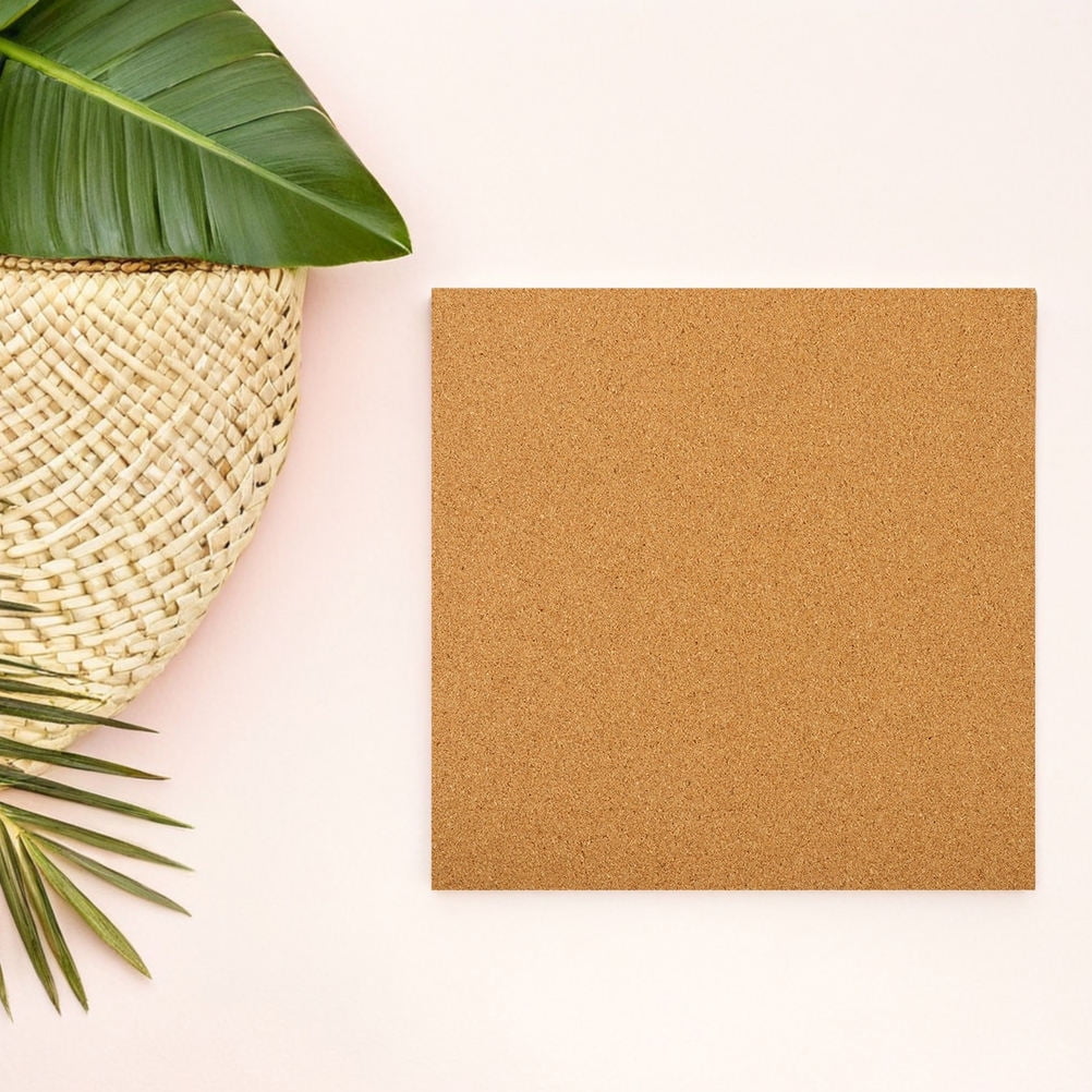 HOOWIFFY 5Pcs Sound Insulation Cork Board Tiles with Self Adhesive Backing for Wall Decor