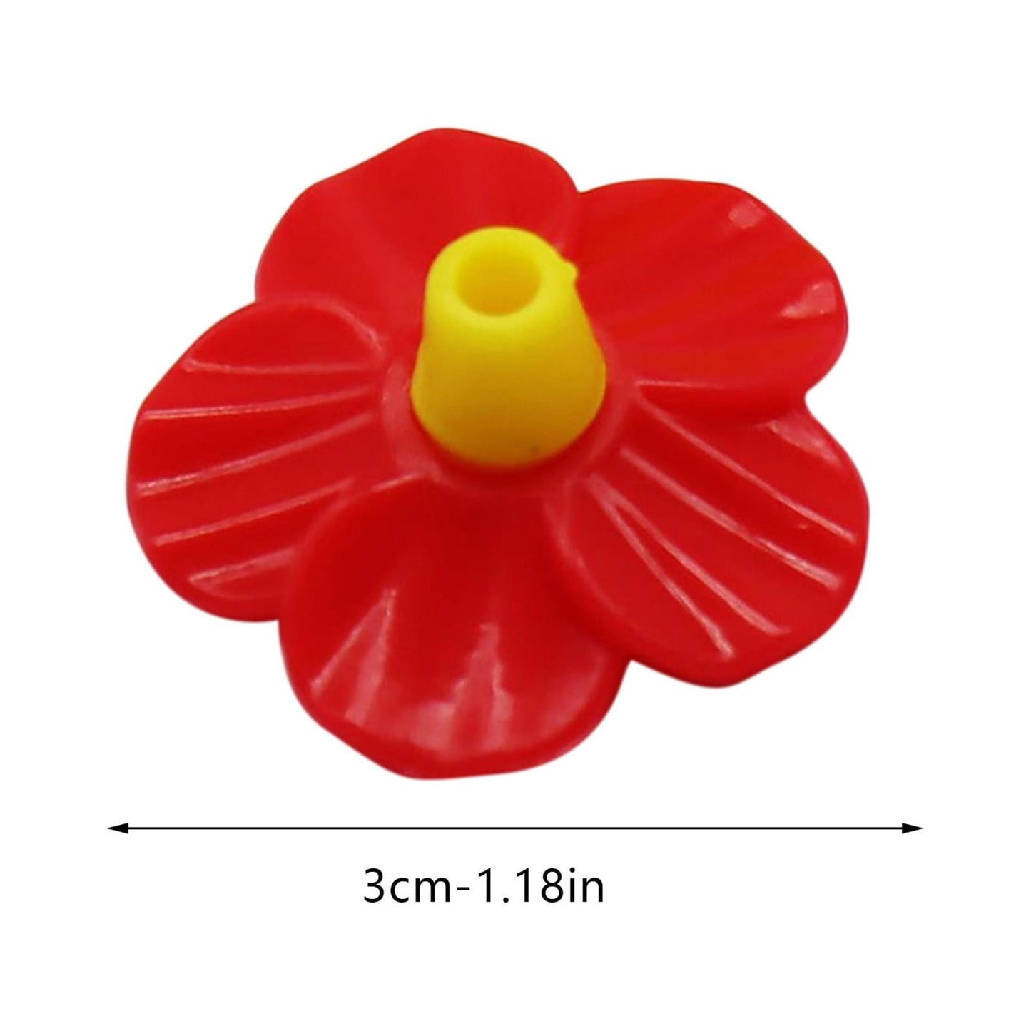 Darzheoy Hummingbird Feeders Replacement Flowers, 5Pcs Feeding Ports Replacement Bird Feeder Replacement Parts for Hummingbird Feeder Hanging Feeder Red