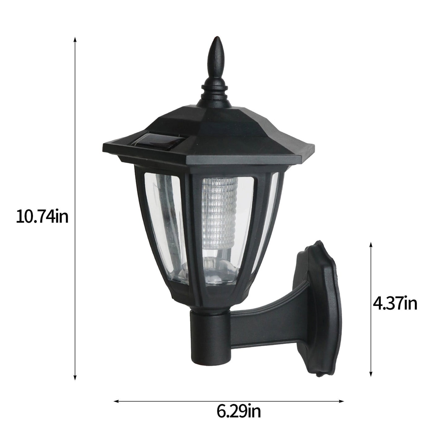 Darzheoy Solar Powered Wall Lanterns Outdoor, Dusk to Dawn Motion Sensor LED Sconce Lights Waterproof, Exterior Front Porch Security Lamps for Wall Mount Patio Fence Cold White Black