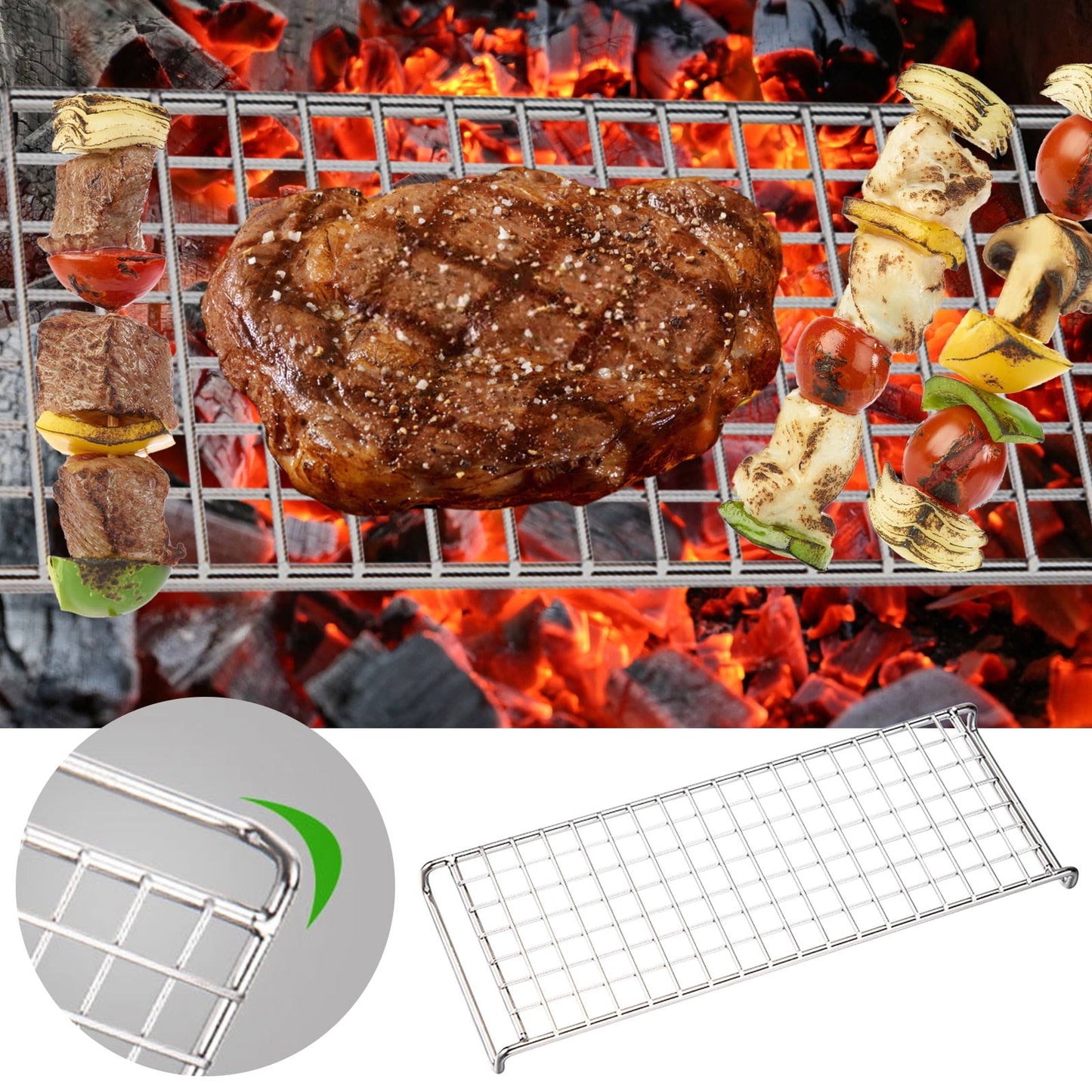 Chmadoxn Cooling Rack, Stainless Steel Mini Cooling Rack for Baking, 9.4×3.5×0.8 inch, Metal Cake Rack, Cooling Rack for Small Baking Trays and Toasters, Non-Toxic & Rustproof