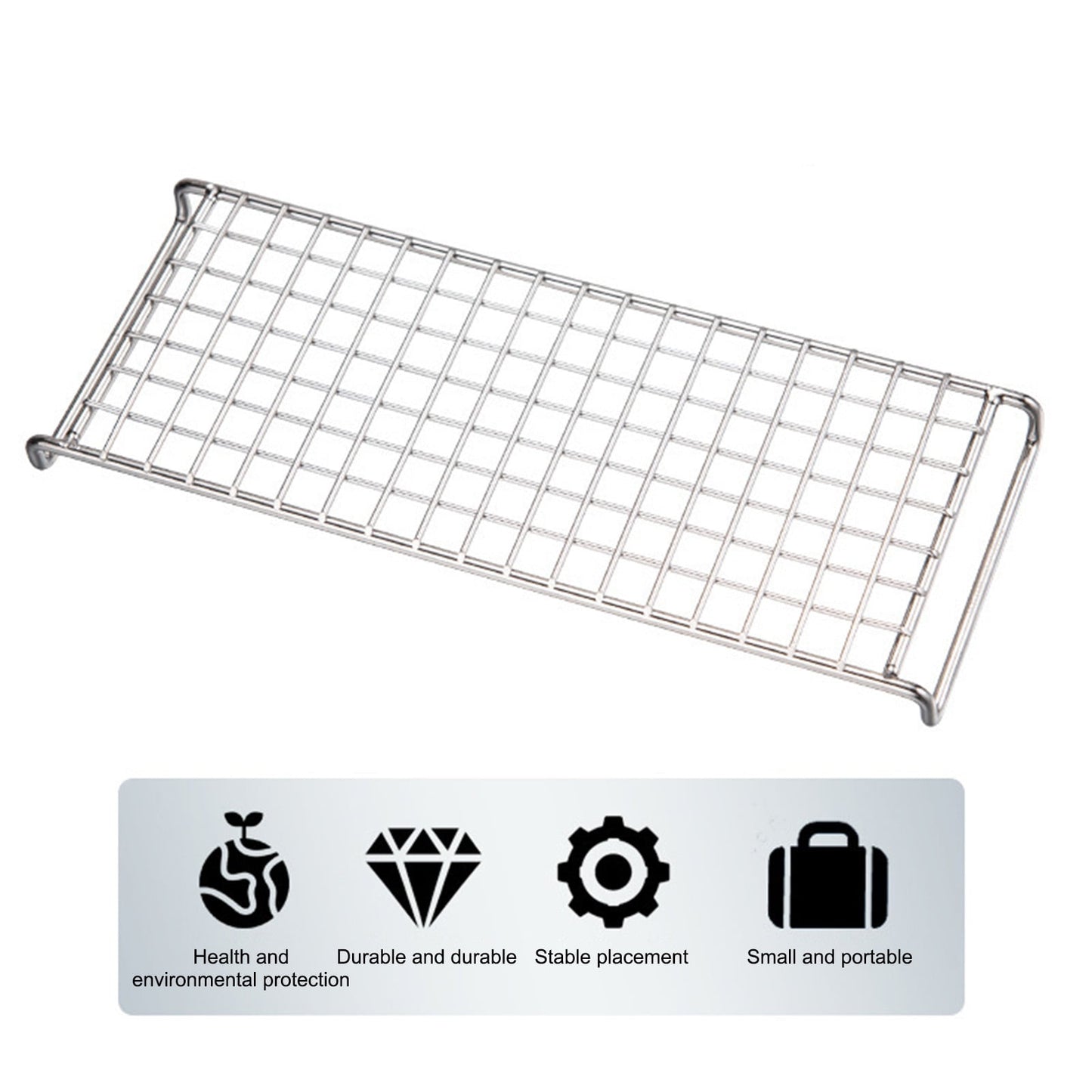 Chmadoxn Cooling Rack, Stainless Steel Mini Cooling Rack for Baking, 9.4×3.5×0.8 inch, Metal Cake Rack, Cooling Rack for Small Baking Trays and Toasters, Non-Toxic & Rustproof