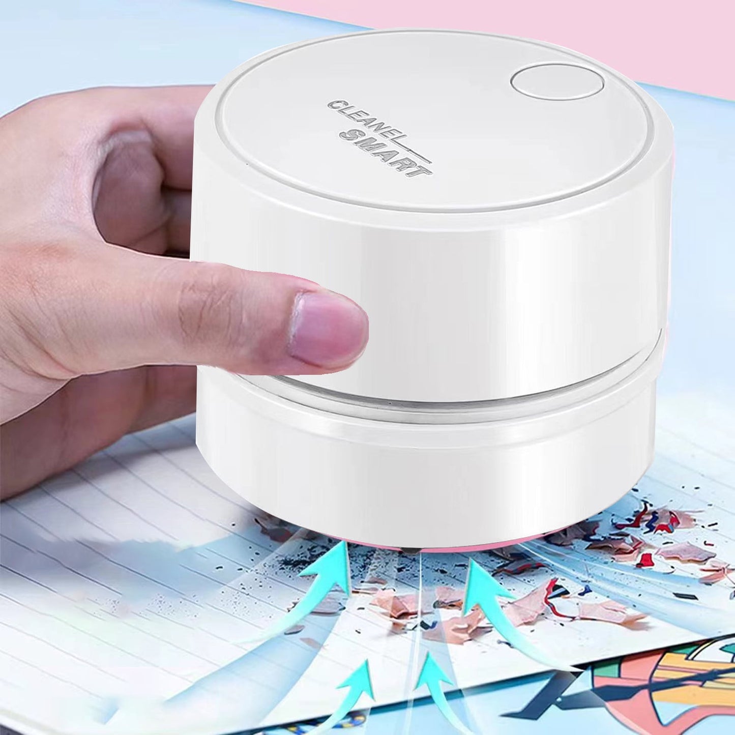 Back to School Chmadoxn Desk Vacuum Cleaner, 360 Degree Rotating Design, Mini Table Vacuum Improved Details USB Cordless Vacuum, Sucks up Tiny Items Crumbs for Desktop Drawer Countertop 2.5×3.2 in Green
