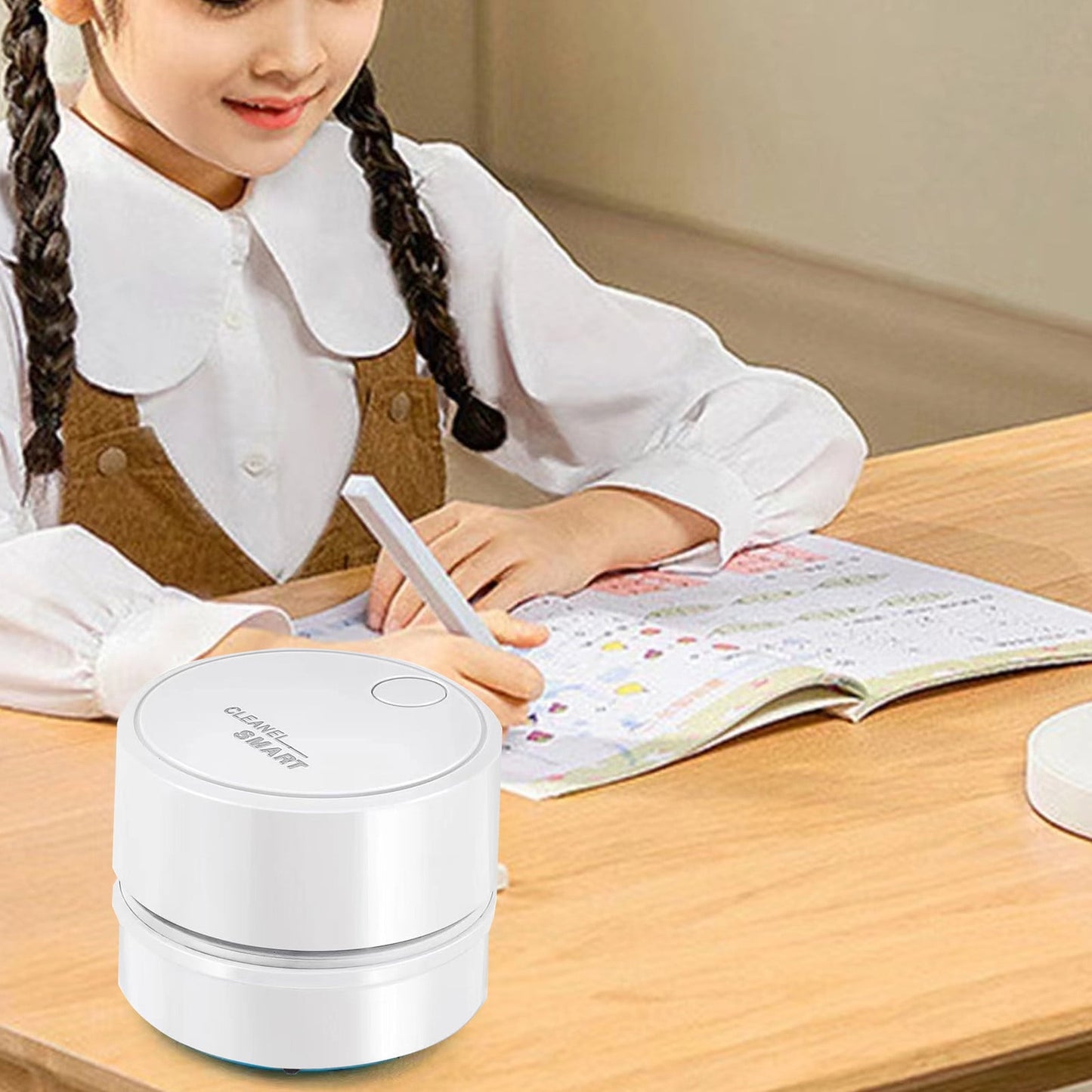 Back to School Chmadoxn Desk Vacuum Cleaner, 360 Degree Rotating Design, Mini Table Vacuum Improved Details USB Cordless Vacuum, Sucks up Tiny Items Crumbs for Desktop Drawer Countertop 2.5×3.2 in Green